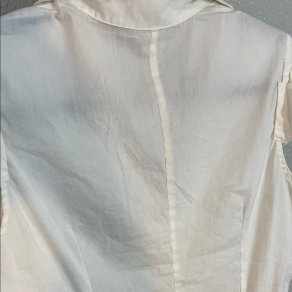 Bailey 44 White Puff Sleeve Button Down Blouse – Collared Fitted Top Size S - Picture 10 of 13